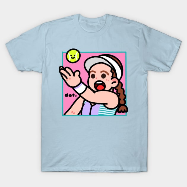 Jelena Ostapenko Serve T-Shirt by dotbyedot